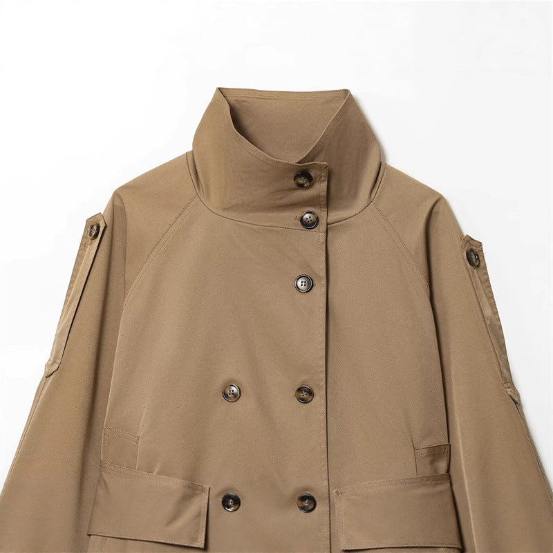 Chic Style Women's Double-Breasted Belted Trench Coat