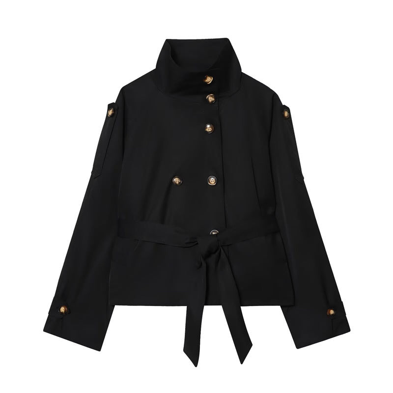 Chic Style Women's Double-Breasted Belted Trench Coat