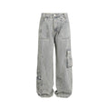 Heavyweight Patchwork Multi-Pocket Cargo Jeans