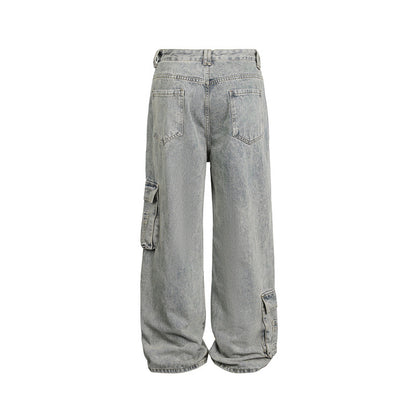 Heavyweight Patchwork Multi-Pocket Cargo Jeans